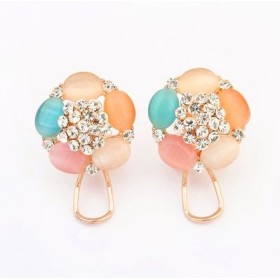 Multicolor Diamond Stud Earrings